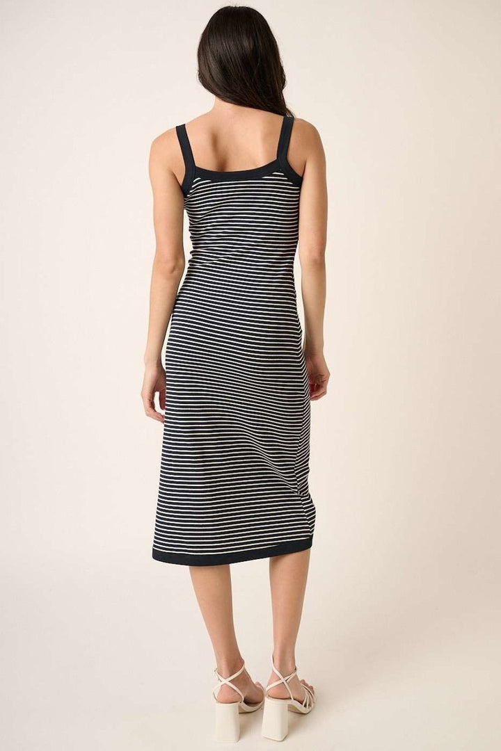 Mittoshop Contrast Striped Midi Cami Dress-1