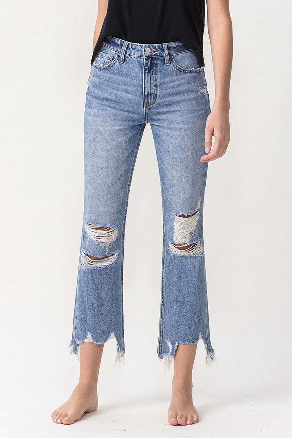 Lovervet High Rise Distressed Straight Jeans-0