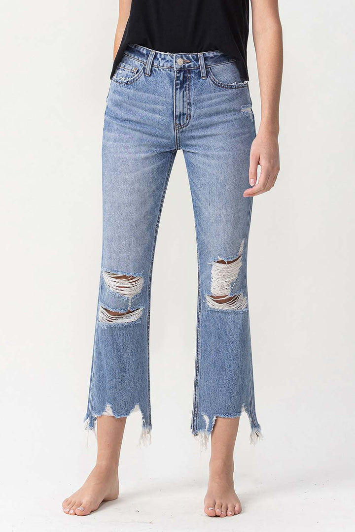 Lovervet High Rise Distressed Straight Jeans-0