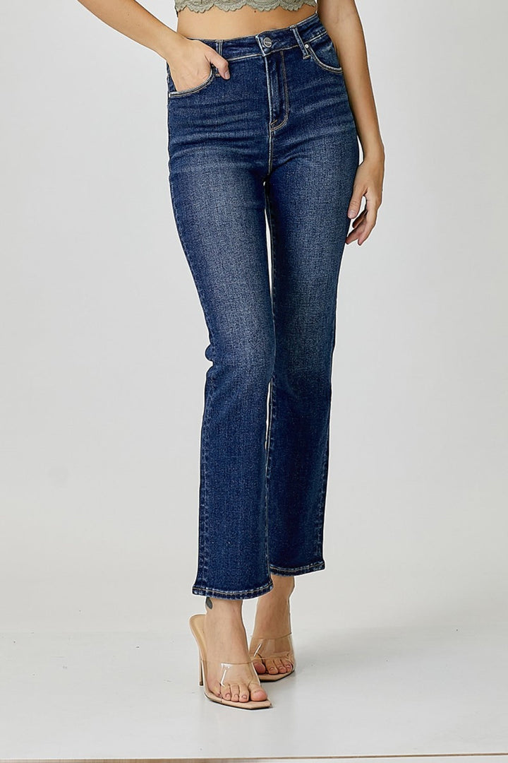 RISEN Full Size High Waist Straight Jeans-3