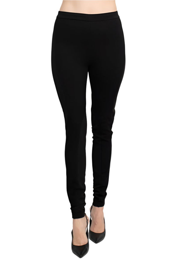 Alberto Makali Mid Waist Pull On Banded Waist Solid Stretch Crepe Pant-0