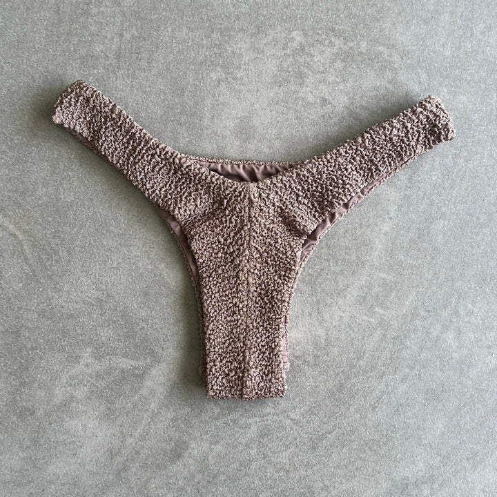 Chocolate Mousse Beehive Textured Bia Bikini Bottom-2