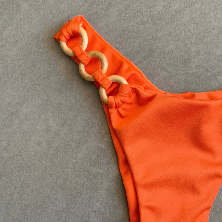 Carrot Orange Bia Rings Bikini Bottom-2