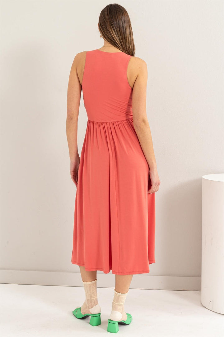HYFVE Sleeveless Slit Midi Dress-1