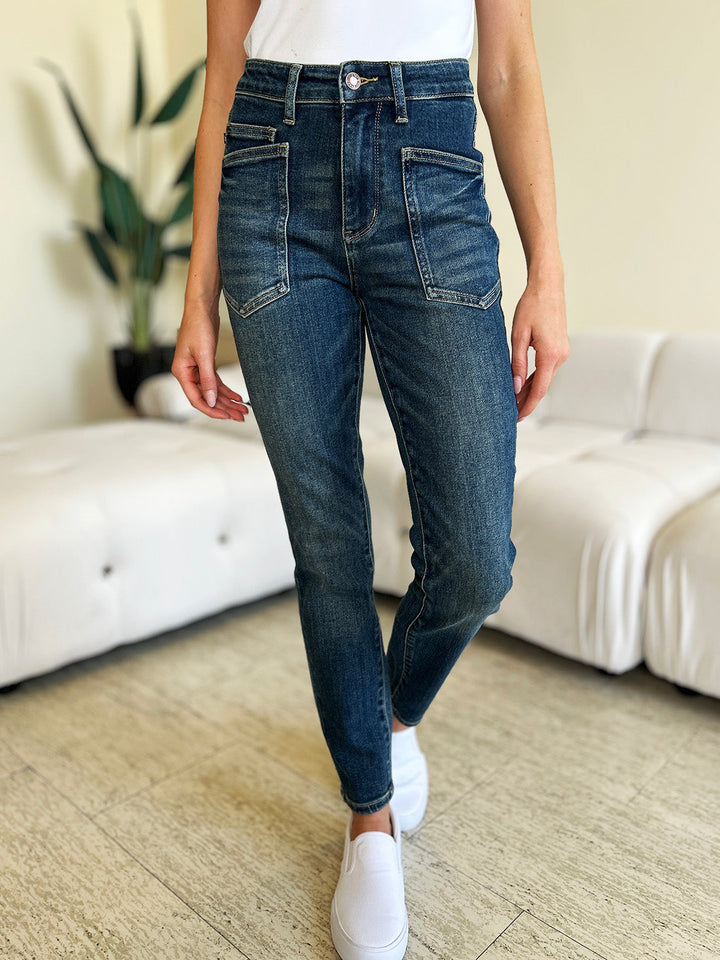 Judy Blue Full Size High Waist Skinny Jeans-4