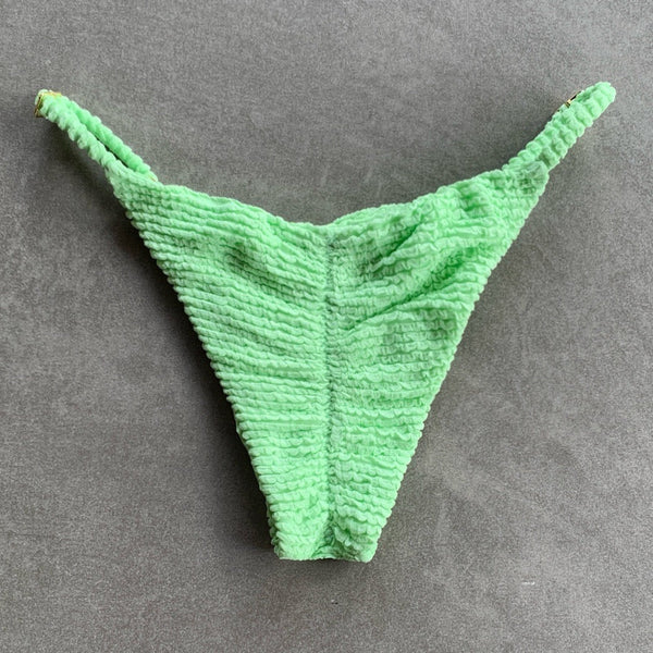 Minty Haze Textured Tanga Bikini Bottom-0
