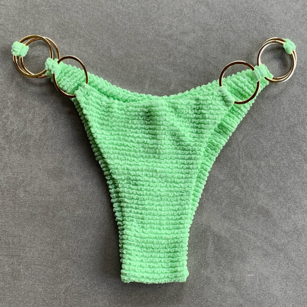 Minty Haze Textured Luna Bikini Bottom-0