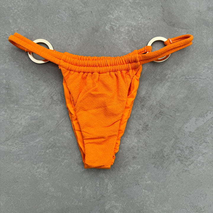 Seashore Textured Orange Zest Kayla Bikini Bottom-1