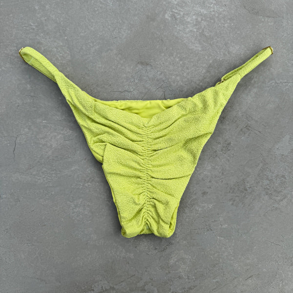 Seashore Textured Citrus Tanga Bikini Bottom-0