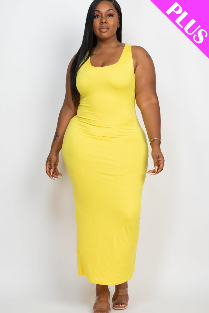 Plus Size Solid Basic Maxi Dress (CAPELLA)-16
