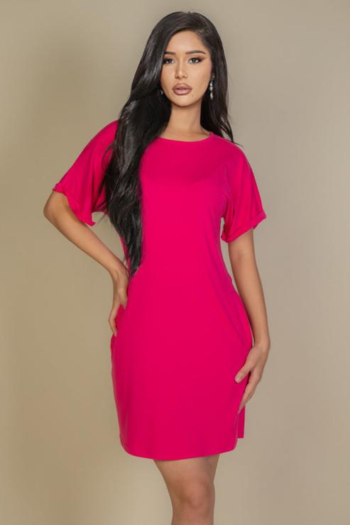Side Pocket Double Folded Mini Dress (CAPELLA)-5
