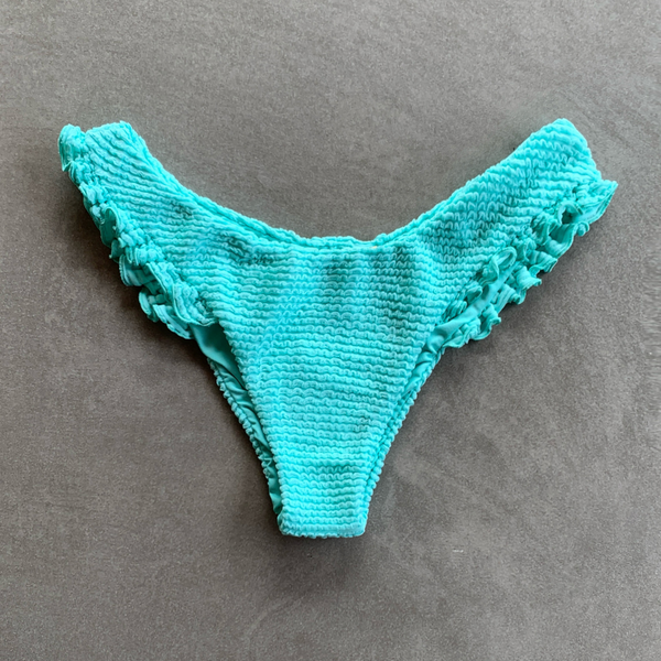 Curazao Blue Textured Yasmin Bikini Bottom-0