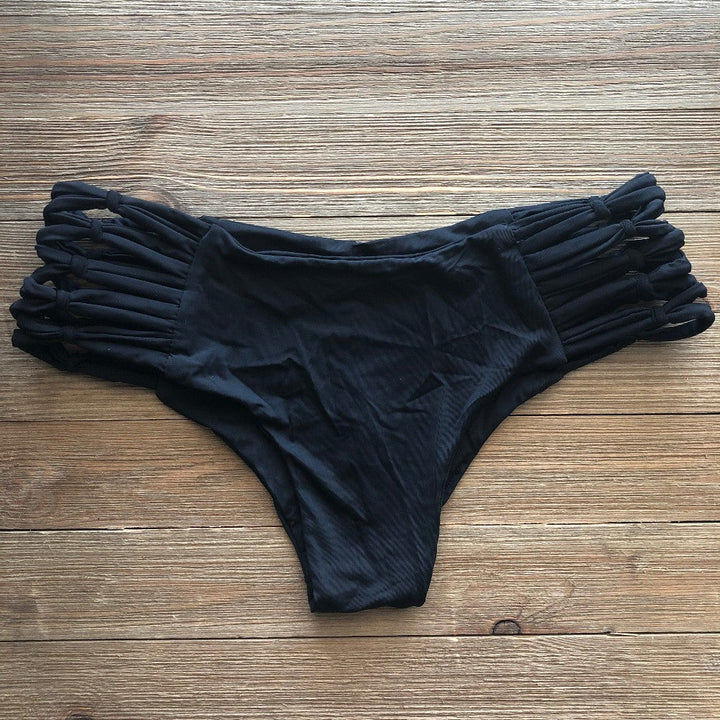 Light Black Shortie Macrame Bottom-2