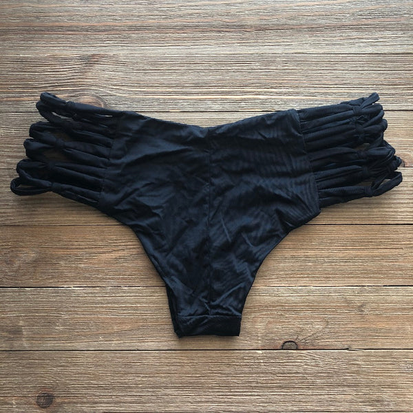 Light Black Shortie Macrame Bottom-0