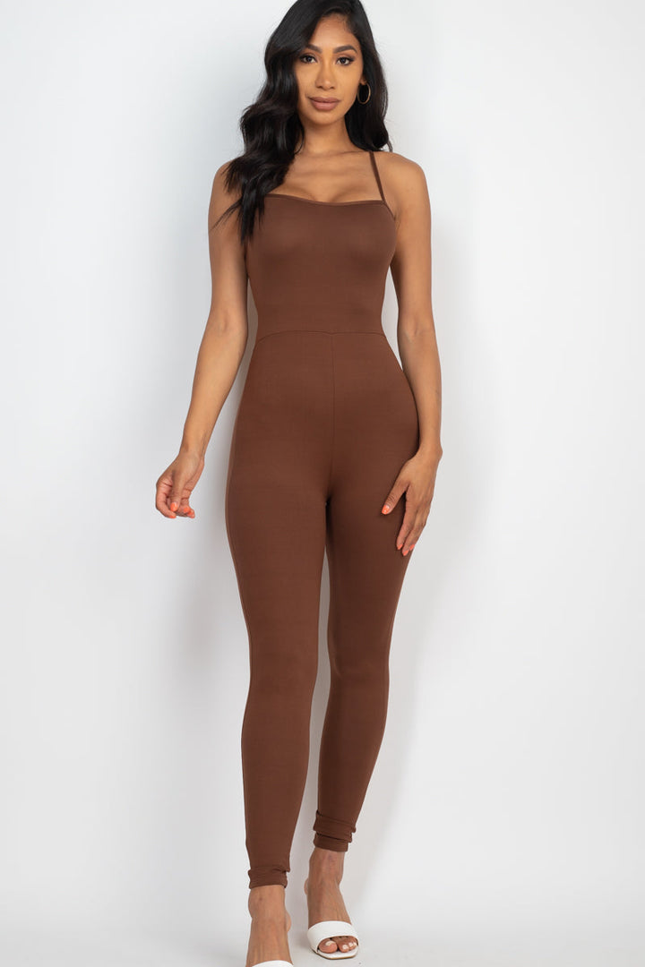 Criss-Cross Open Back Bodycon Jumpsuit (CAPELLA)-7