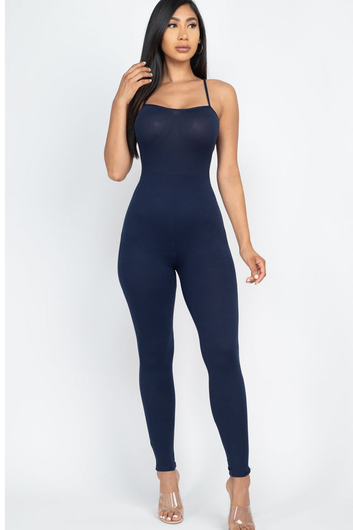 Criss-Cross Open Back Bodycon Jumpsuit (CAPELLA)-9