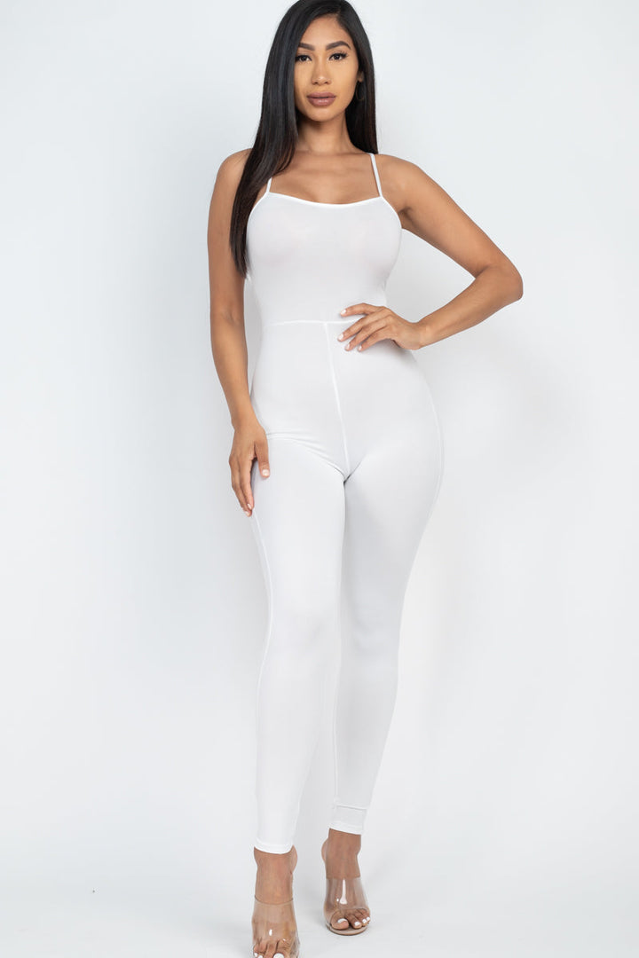 Criss-Cross Open Back Bodycon Jumpsuit (CAPELLA)-12