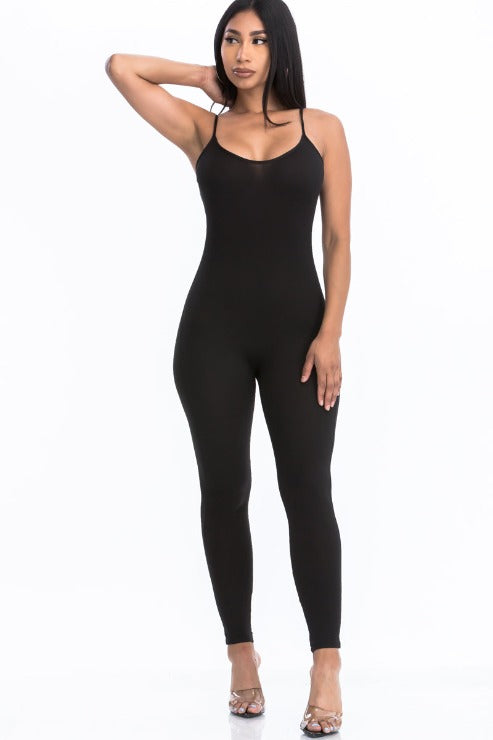Solid Bodycon Cami Jumpsuit (CAPELLA)-5
