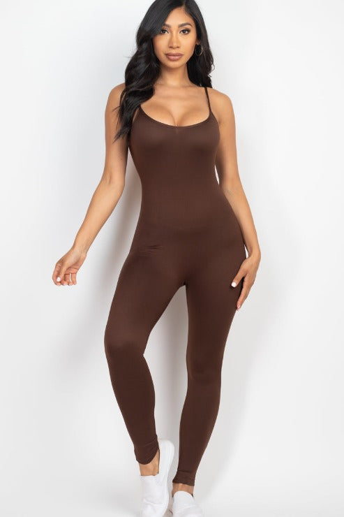 Solid Bodycon Cami Jumpsuit (CAPELLA)-6