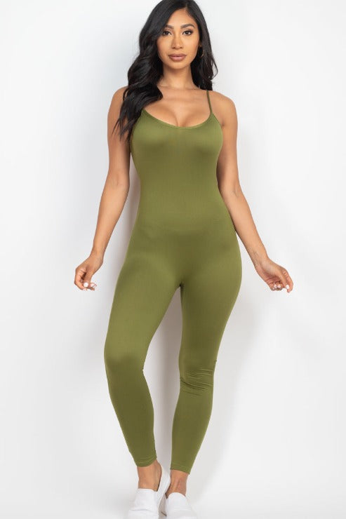 Solid Bodycon Cami Jumpsuit (CAPELLA)-11