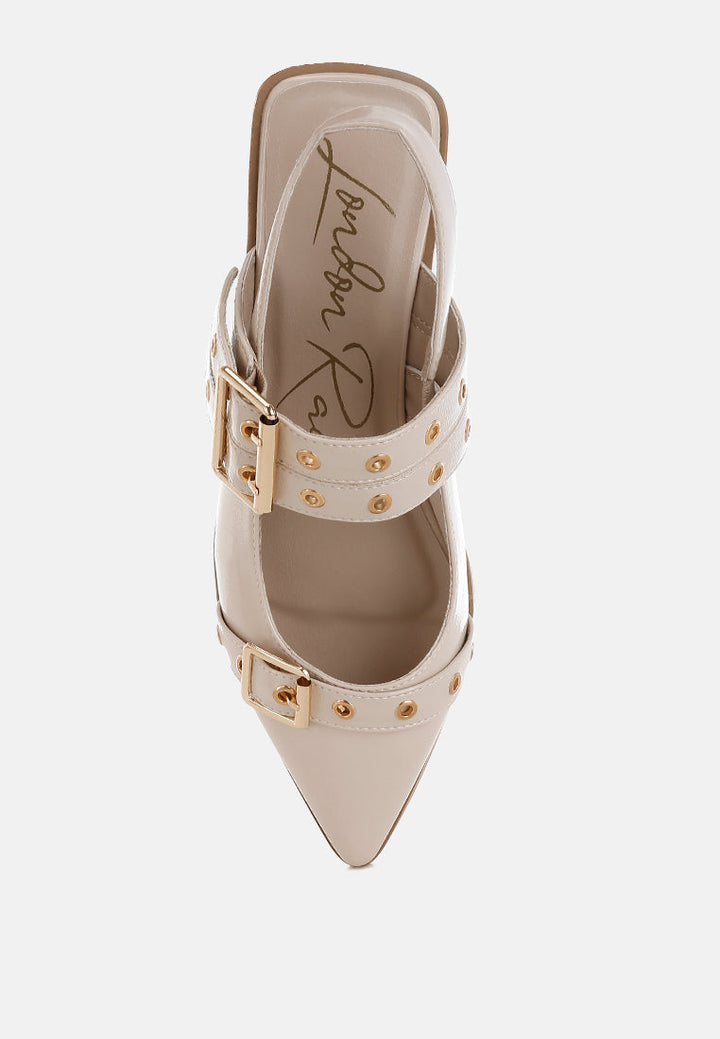 Betula Eyelets & Buckle Detail Flats-4