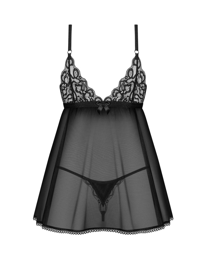 Sheer Mesh Babydoll & String Panty Obsessive Blomentis-4