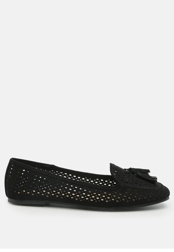 Feet Nest Perforated Microfiber Loafer-0