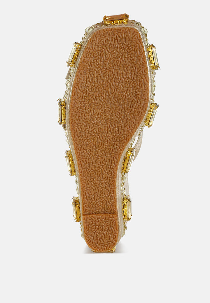 Blistronic Chunky Diamante & Rhinestone Cut-Out Sandals-4