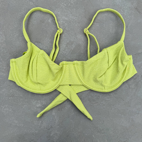 Seashore Textured Citrus Lindy Bikini Top-0