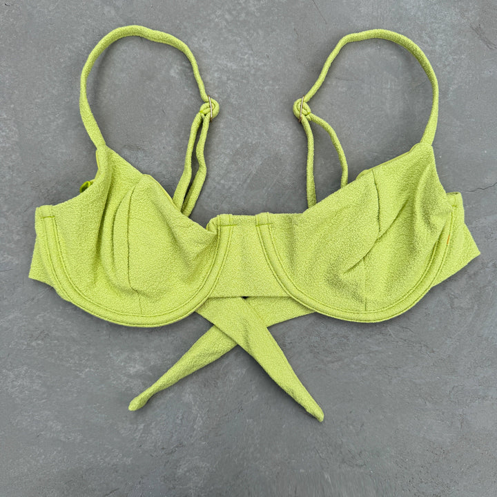 Seashore Textured Citrus Lindy Bikini Top-0