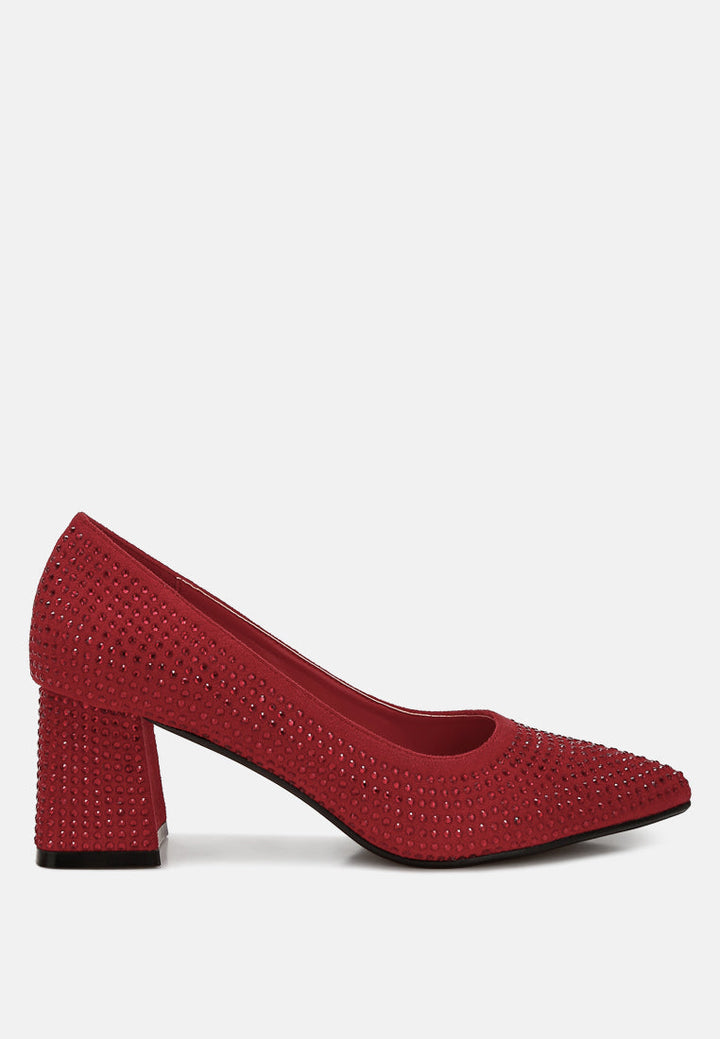 Caspia Rhinestones Embellished Pumps-0