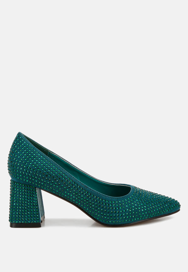 Caspia Rhinestones Embellished Pumps-5