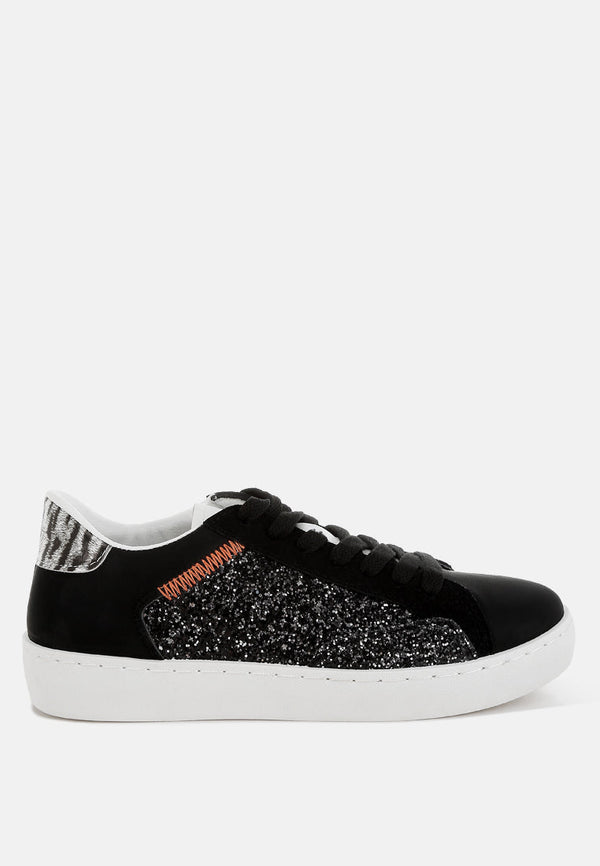 Cosmolight Glitter Faux Leather Sneakers-5