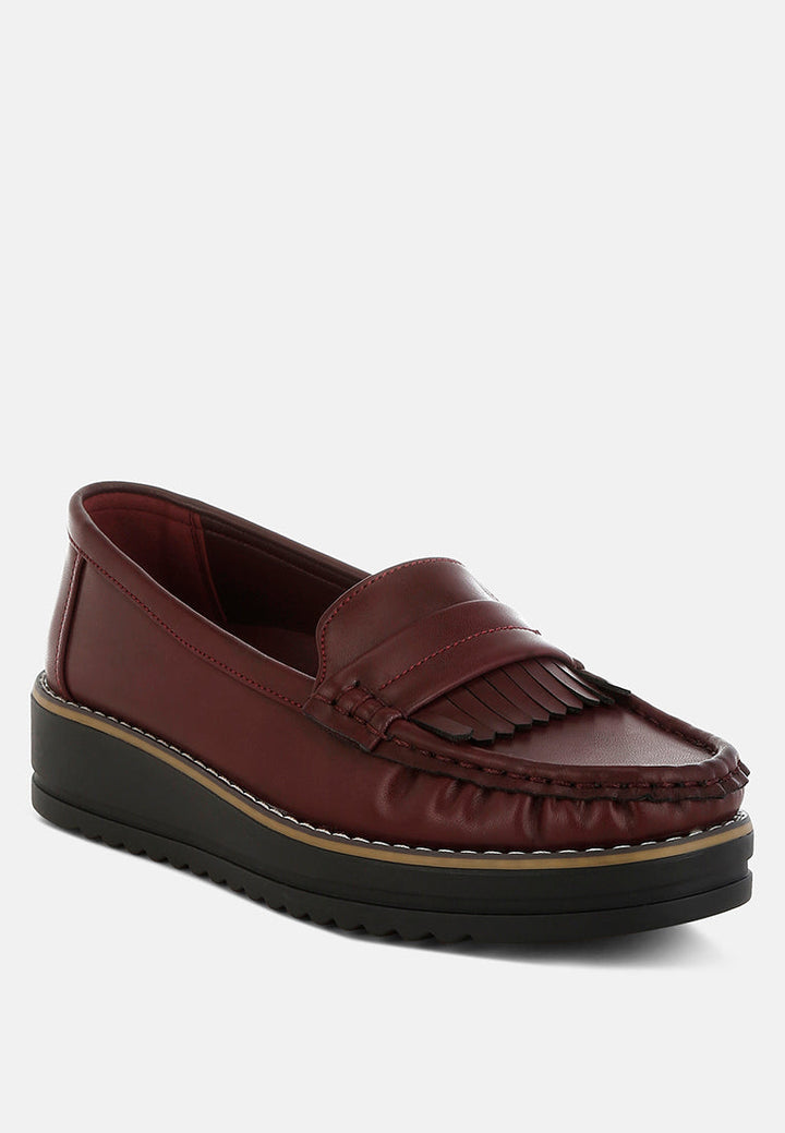 Croyda Fringed Nubuck Loafers-1