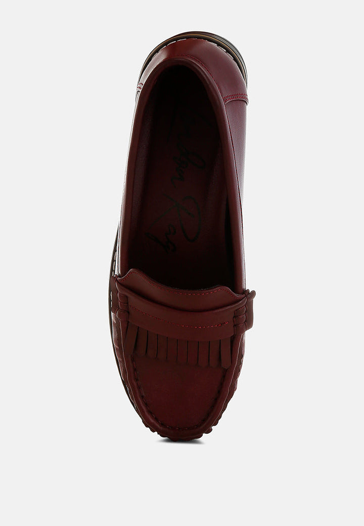 Croyda Fringed Nubuck Loafers-3