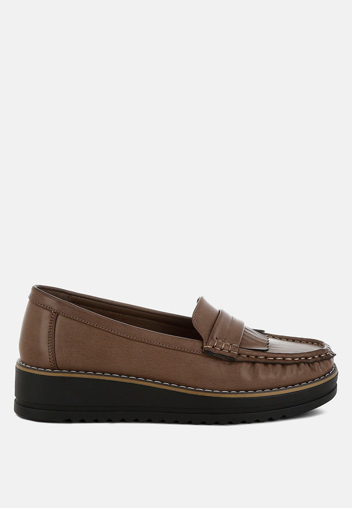 Croyda Fringed Nubuck Loafers-5