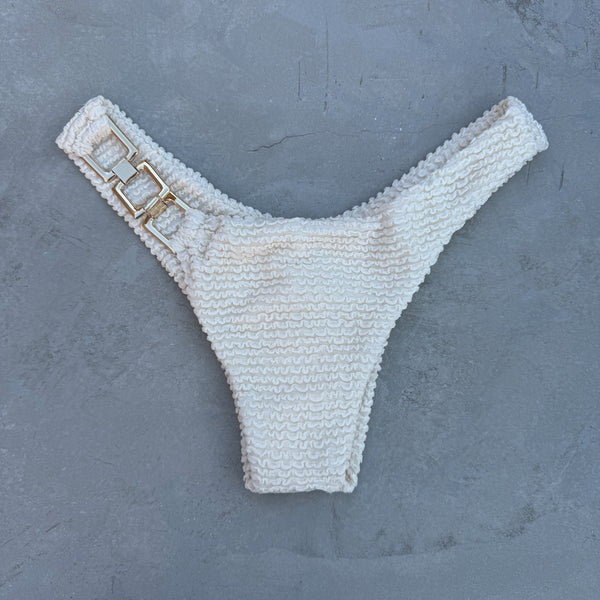Pearl Textured Bia Metal Bikini Bottom-0