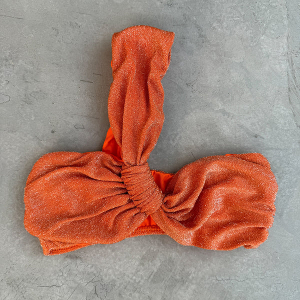 Orange Sparkle Greek Bikini Top-0