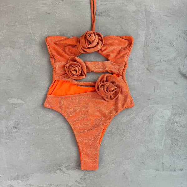 Laurice Orange Sparkle One Piece Swimsuit-0