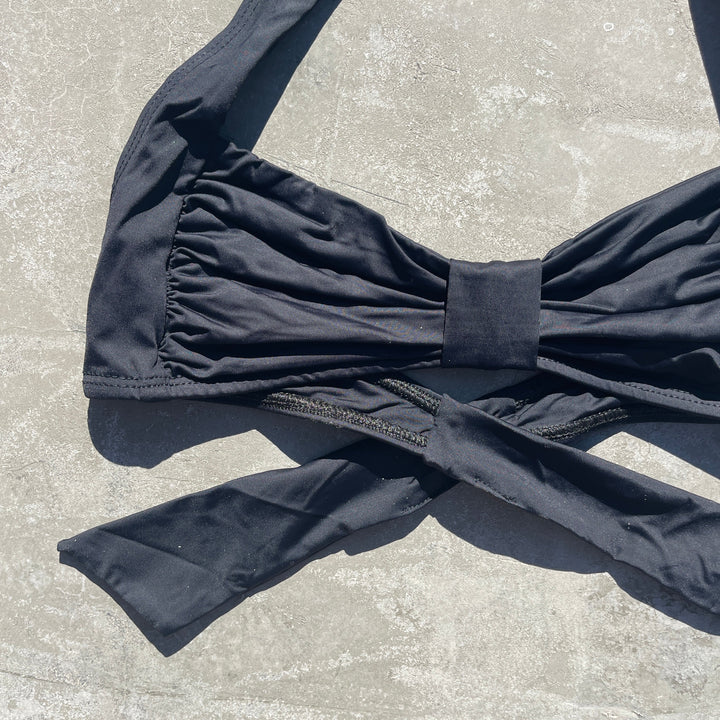 Light Black Leda Bikini Top-1
