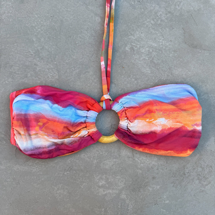 Aperol Sunsets Strapless Bikini Top-1