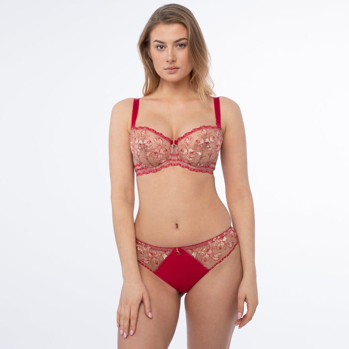 Sheer Mesh Embroidered Balconette Bra Daniela-3
