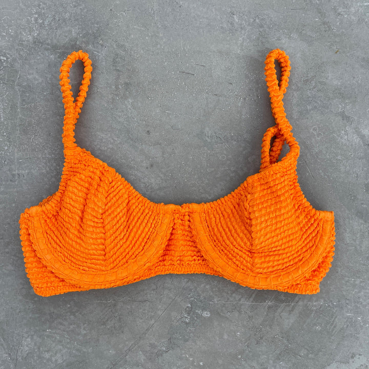 Mango Margarita Textured Valerie Bikini Top-0