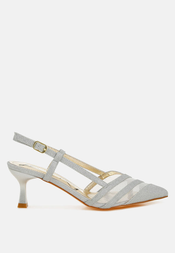 Daldra Kitten Heel Slingback Sandals-5