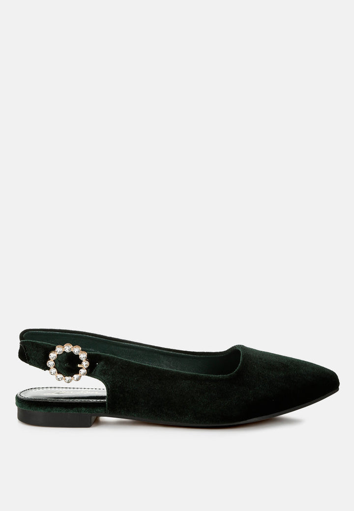 Dolan Velvet Slingback Flat Sandals-0