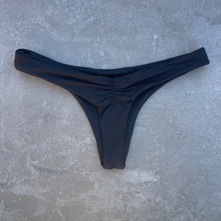 Light Black Kiki Bikini Bottom-2
