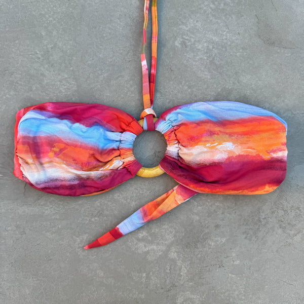 Aperol Sunsets Strapless Bikini Top-0