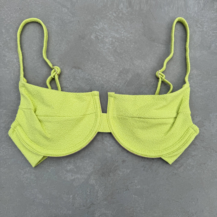 Seashore Textured Citrus Panneled Bikini Top-0