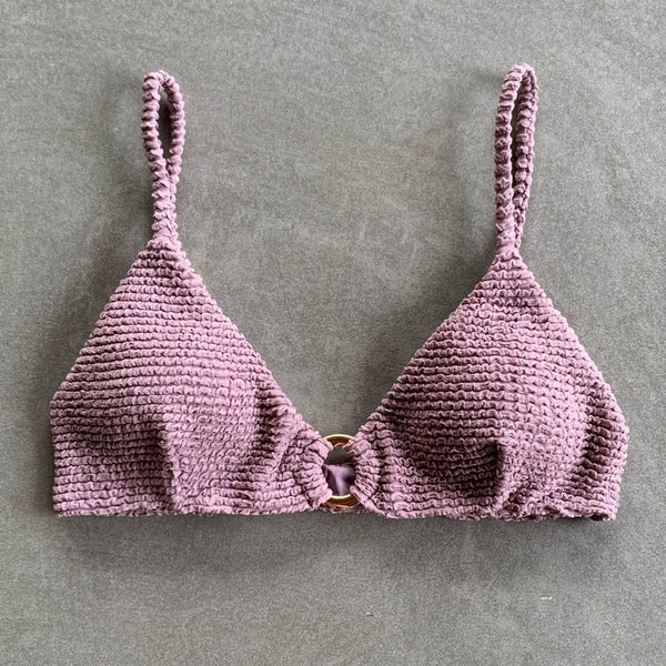 Lavender Mist Textured Agatha Bikini Top-0