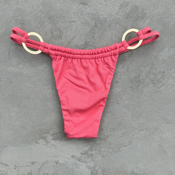 Seashore Textured Coral Delight Kayla Bikini Bottom-0
